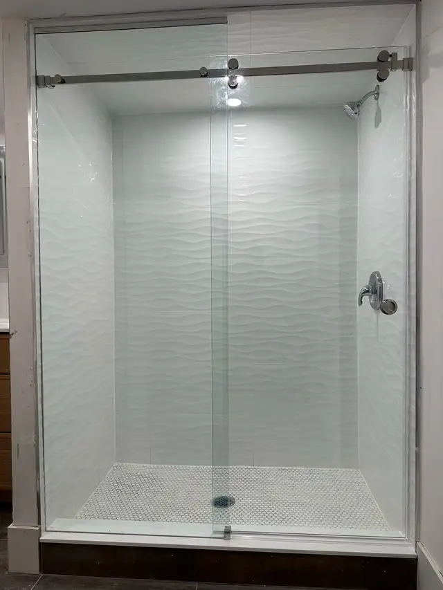 CUSTOM SHOWER GLASS ENCLOSURES SHOWER DOORS BATHTUB GLASS SLIDER - Photo 4