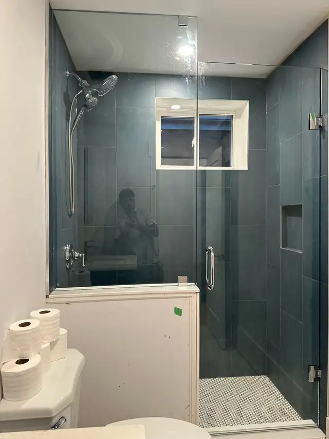 CUSTOM SHOWER GLASS ENCLOSURES SHOWER DOORS BATHTUB GLASS SLIDER - Photo 5