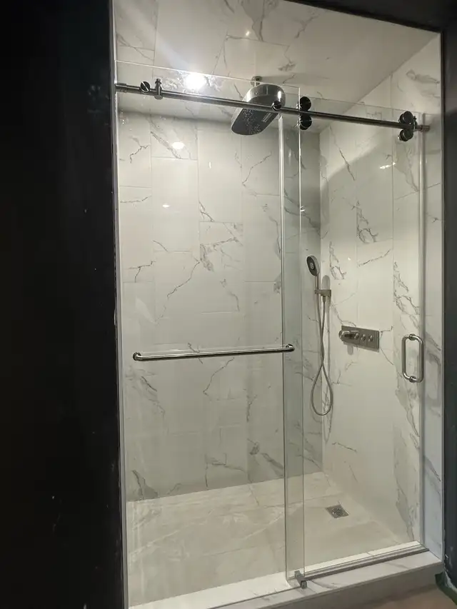 CUSTOM SHOWER GLASS ENCLOSURES SHOWER DOORS BATHTUB GLASS SLIDER - Photo 6