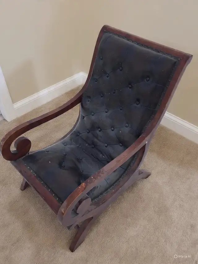 Antique chair with Ottoman footstool- lots of chairs here
