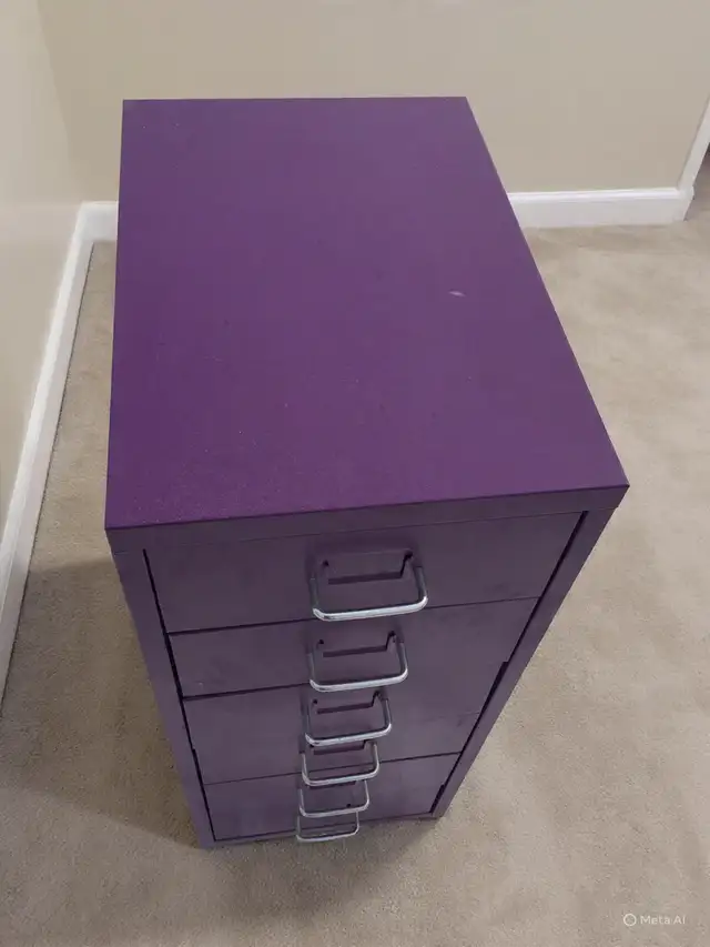 Purple Filing Cabinet- lots of filing cabinets here