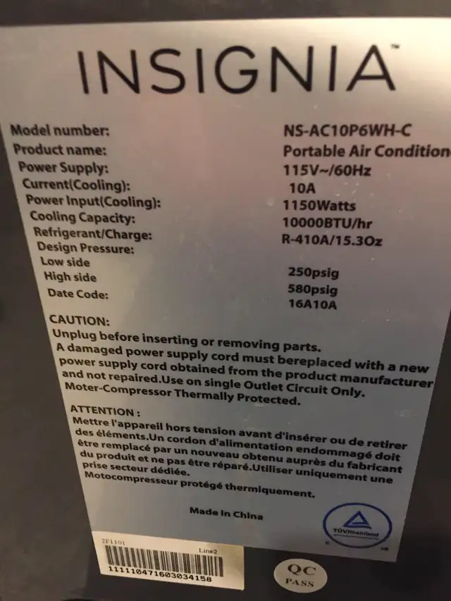 Insignia Portable Air Conditioner- lots of a/c units here - Photo 3