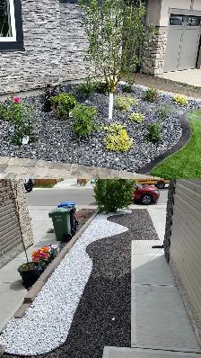 sod fence deck rocks junk removal landscaping - Photo 2