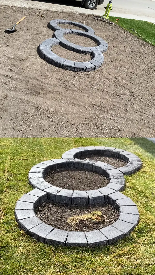 sod fence deck rocks junk removal landscaping - Photo 3