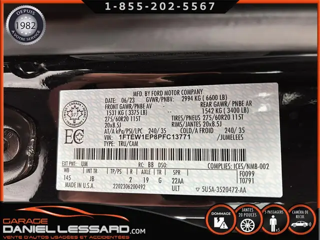 Ford F-150 STX, CREW CAB, BTE 5.5, MAG 20, VGA COTÉ DROIT 2023 - Photo 20