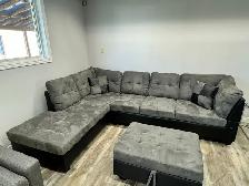 New Sofa Sectional Set with Storage Ottoman Grand Sale