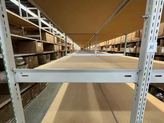 Used industrial shelving 24'deep  x 46' wide / 6' & 12' tall - Photo 5