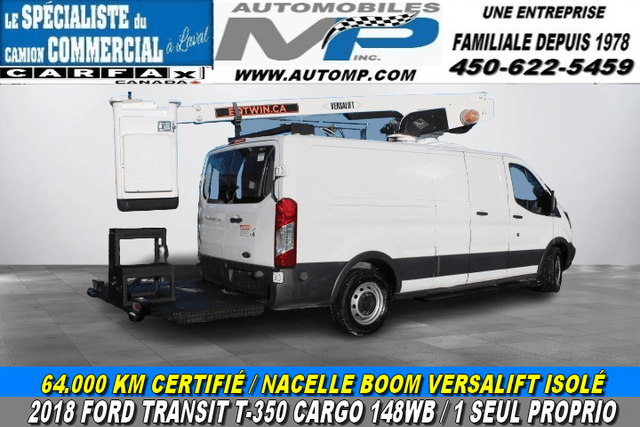 Ford Transit Cargo Van T-350 148 CAMION NACELLE BOOM ISOLÉ / 64.