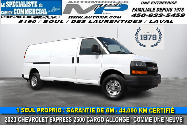 Chevrolet Express Cutaway 2500 CARGO ALLONGÉ / 44.000 KM CERTIFI