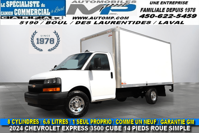 Chevrolet Express Cutaway 3500 CUBE 14 PIEDS ROUE SIMPLE / 6.6 L