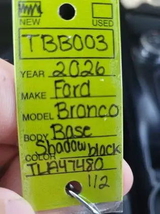 2026 Ford Bronco Base 2 Door 4x4 7 SPEED MANUAL - Photo 20