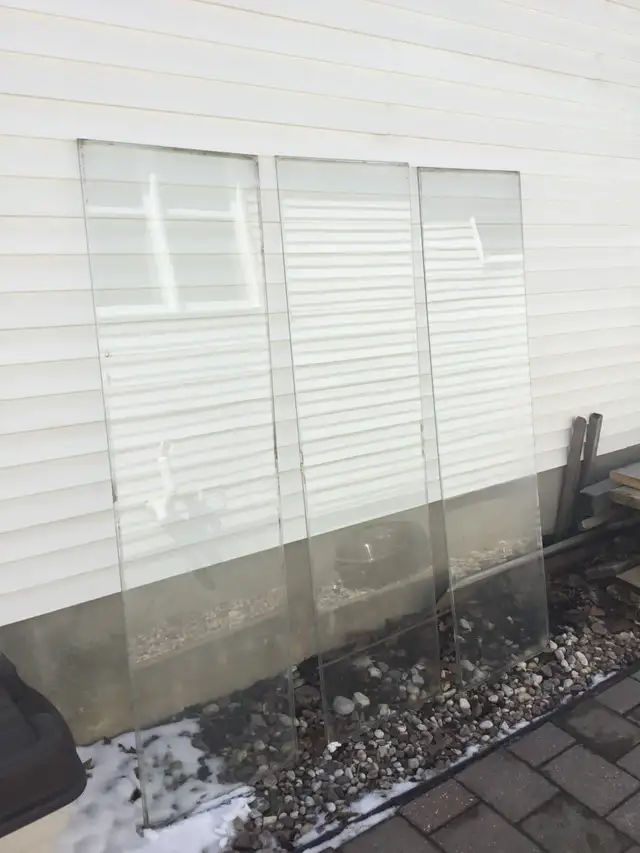 3 Glass Panels 62'x17 3/8'x1/8' Thick $20 EACH