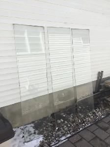 3 Glass Panels 62'x17 3/8'x1/8' Thick $20 EACH