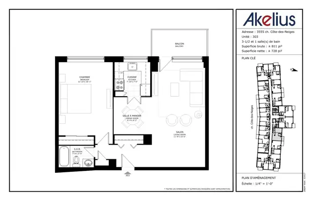 one-bedroom apartment for rent near Guy-Concordia - ID 1532 - Photo 8