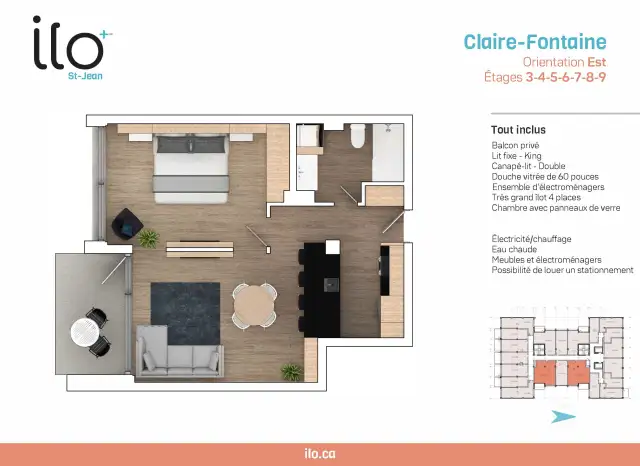 3 ½ entièrement meublé à louer Saint-Jean-Baptiste septembre 202 - Photo 13