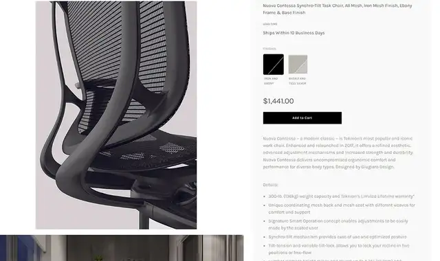 Teknion Nuova Contessa Ergonomic Chair–Premium Mesh Task Chair! - Photo 5