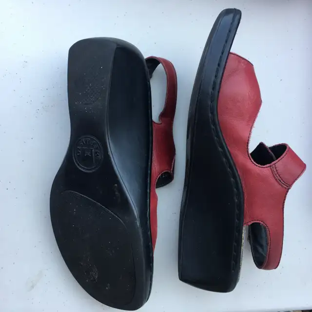 Sandale cuir rouge, MEPHISTO, grandeur 39, - Photo 3