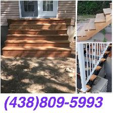 ✔️fabrication et réparation escalier de bois extérieur!