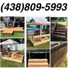 fabrication espace intimité,plate-forme de terasse,patio