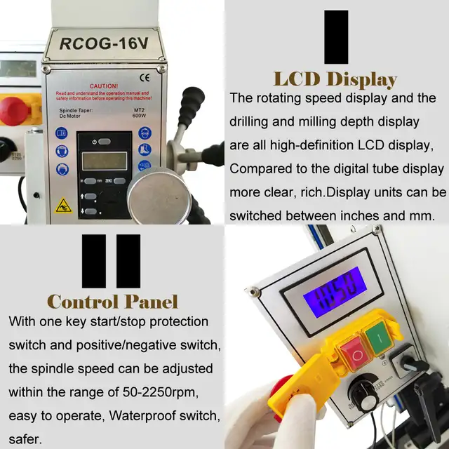RCOG-16V Brushless Precision Milling &Drilling Machine028417 - Photo 5