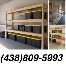 ✔️fabrication espace rangement pour garage,placard,entrepôt!