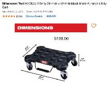 Milwaukee Tool PACKOUT Dolly 24-inch x 18-inch