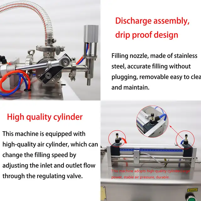 Promotion 10-300ml Pneumatic Paste Liquid Filling Machine 160410 - Photo 3