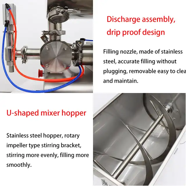 100-1000ml Paste Mixing Filling Machine w/Big Hopper 160420 - Photo 7