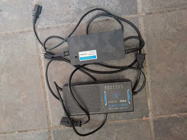 2 BROKEN 72V 20AH SLA Chargers