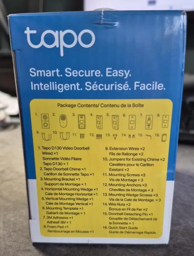 TP-LINK TAPO D130 2K VIDEO DOORBELL–NEW SEALED – NO SUBSCRIPTION - Photo 6