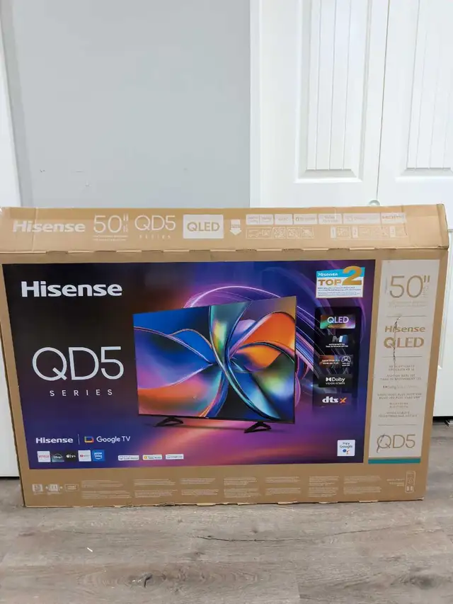 4K   HISENSE QD5 QLED GOOGLE TV. ....50 inch