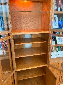 Solid wood wall unit/bookshelf/display case - Photo 3