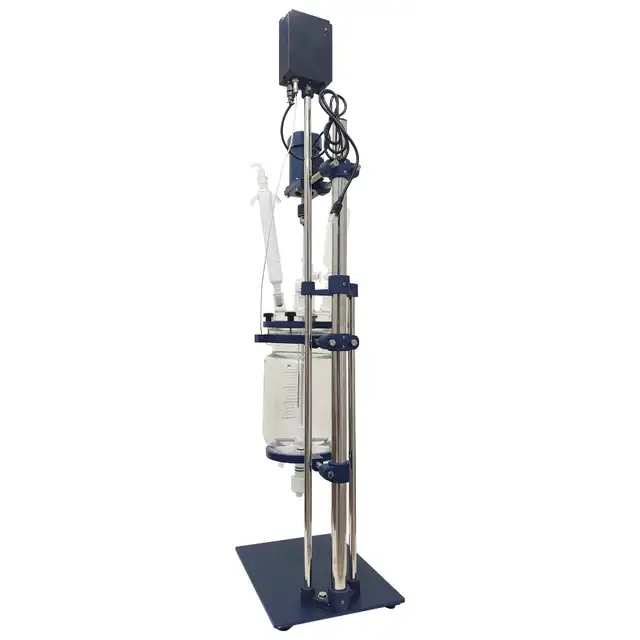 Chemical lab Jacketed Glass Reactor Vessel Extraction 220636