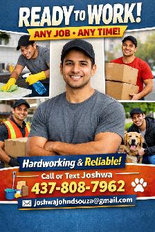 Need Help? I’m Your Guy  | Any Job | Ready to Start ASAP