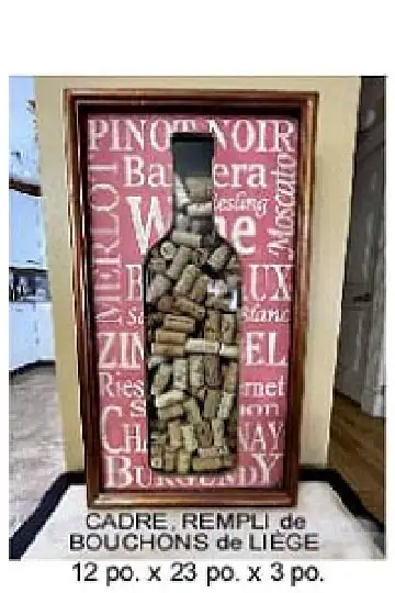 CADRE REMPLI de BOUCHONS de LIÈGE.