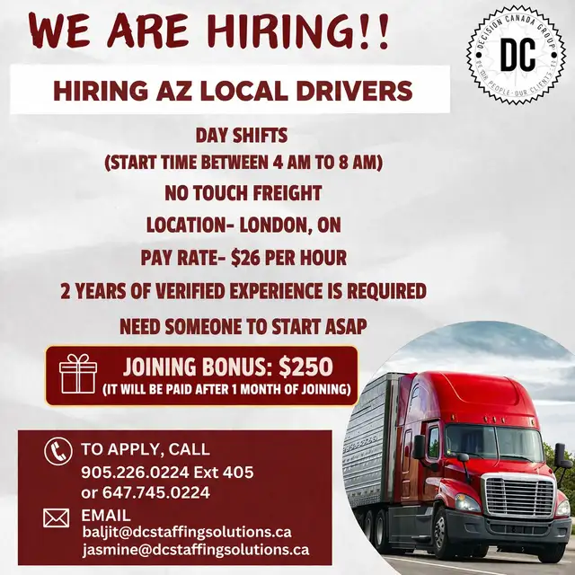 Hiring Local AZ Drivers in London