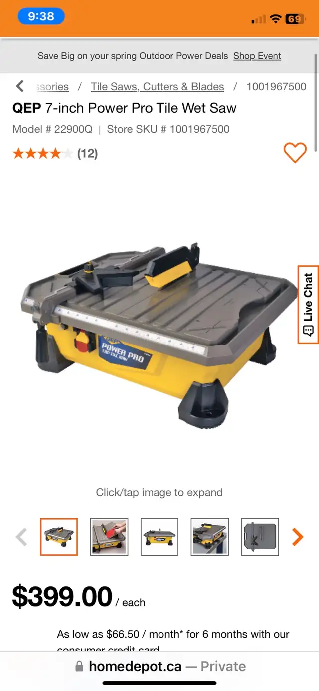 QEP 650xt wet saw - Photo 2