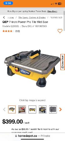 QEP 650xt wet saw - Photo 2