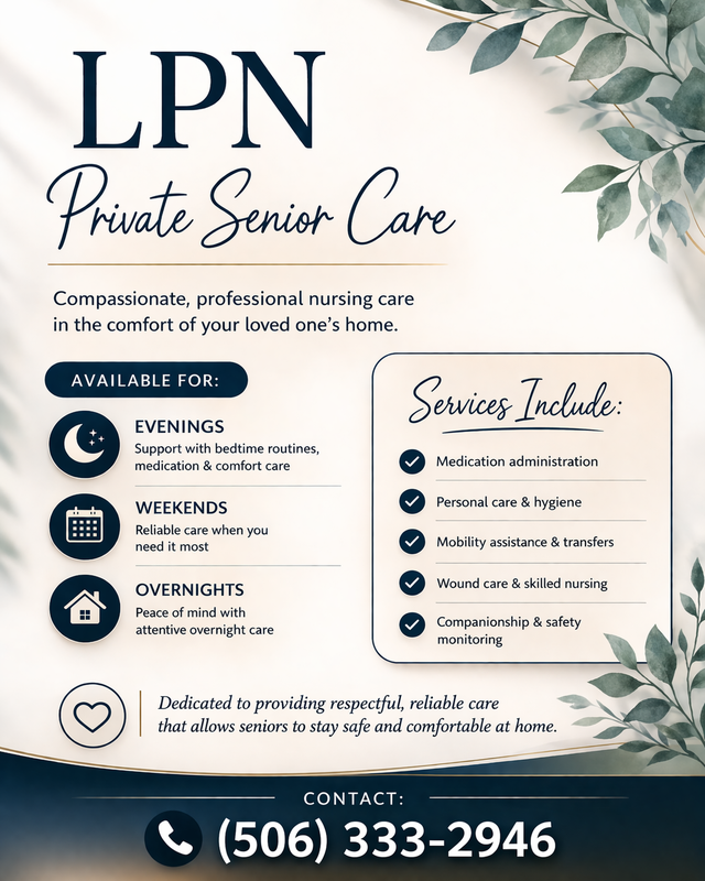 Private senior care available