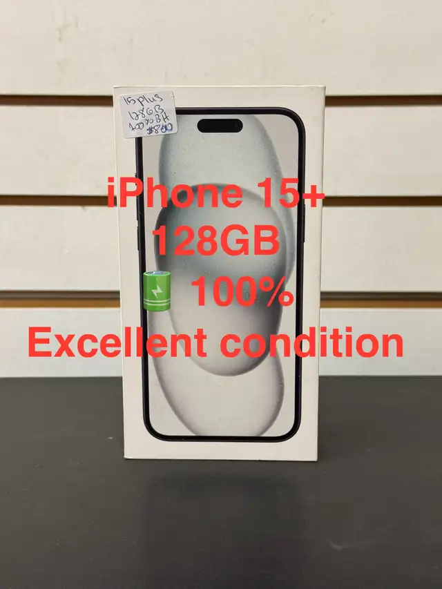 iPhone 15 Plus Black 128GB 87% Battery Health
