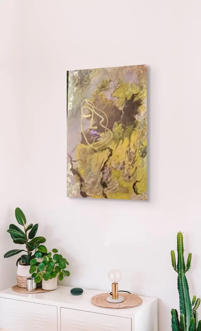 Earthen Gaze abstract acylic painting