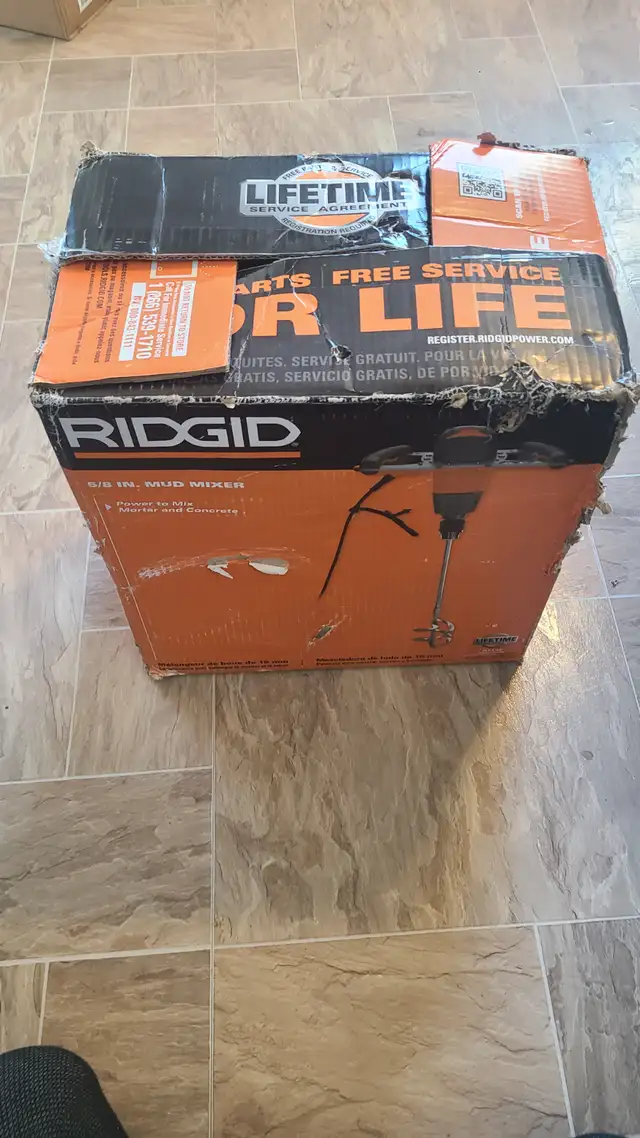 NEW Concrete Mixer RIDGID R7135 5/8' Paddle Corded