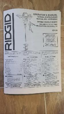 NEW Concrete Mixer RIDGID R7135 5/8' Paddle Corded - Photo 4