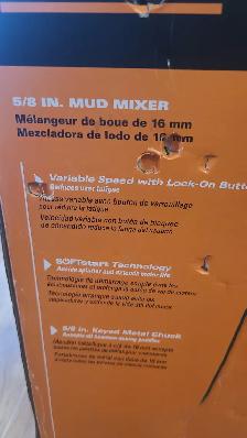 NEW Concrete Mixer RIDGID R7135 5/8' Paddle Corded - Photo 7