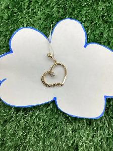 breloque cœur médusa en or