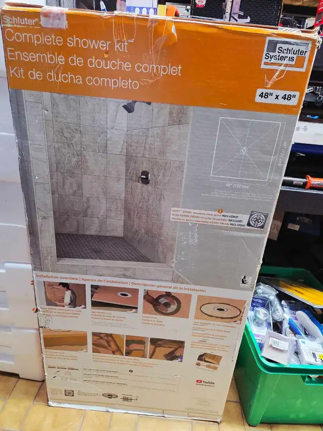 Ensemble de douche Schluter 48x48