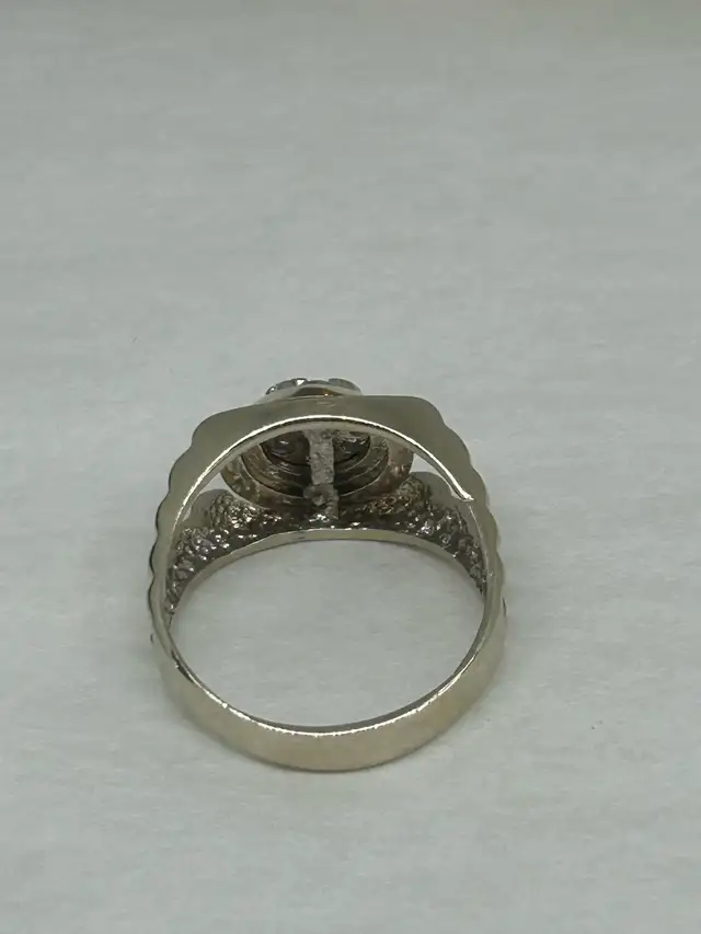 Men’s 14k White Gold Diamond Ring - Photo 6