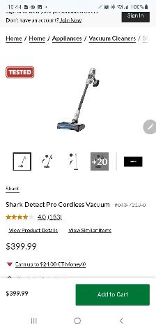 Shark Detect Pro Cordless Vacuum