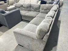 Grey fabric sectional