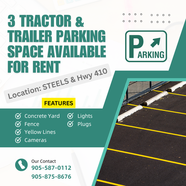 ! 13 FT WIDE ! TRACTOR TRAILER PARKING | SECURED GATES |